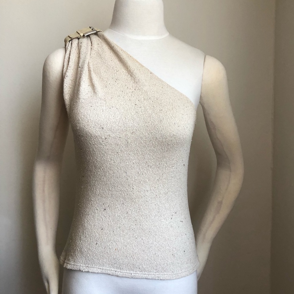 Alexander McQueen RARE VTG Linen Asymmetrical Top